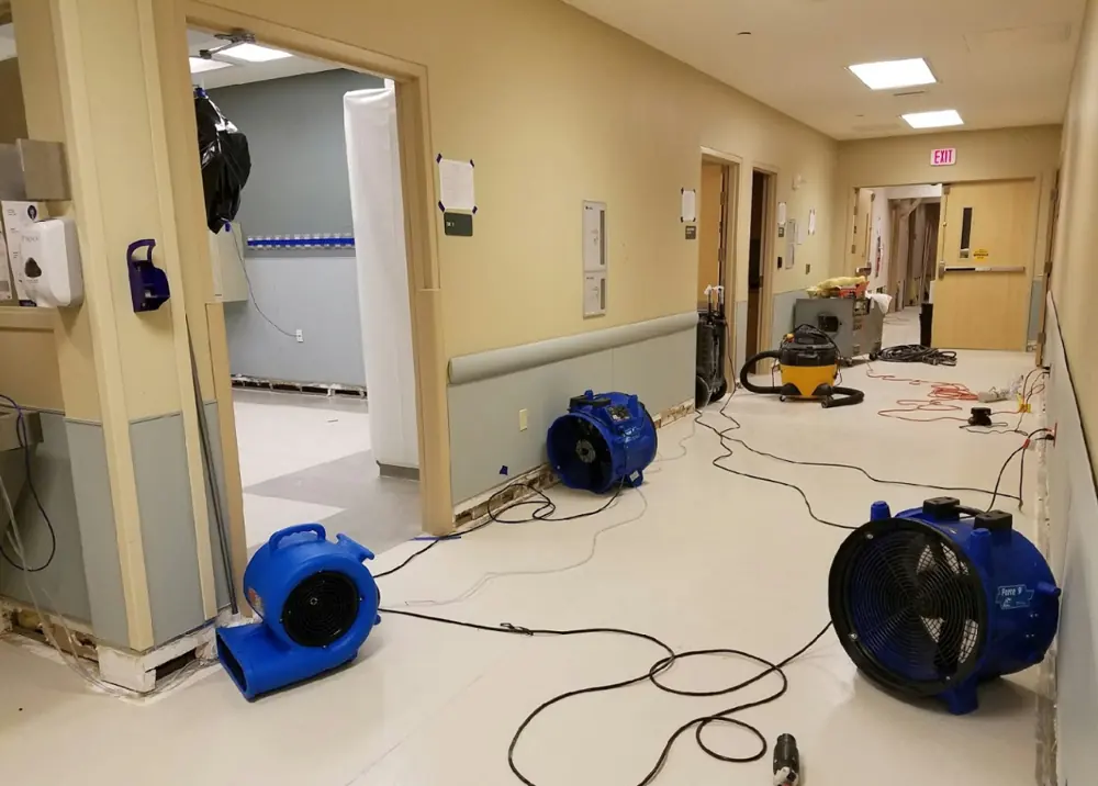 Restoration equipment on a Charleston job